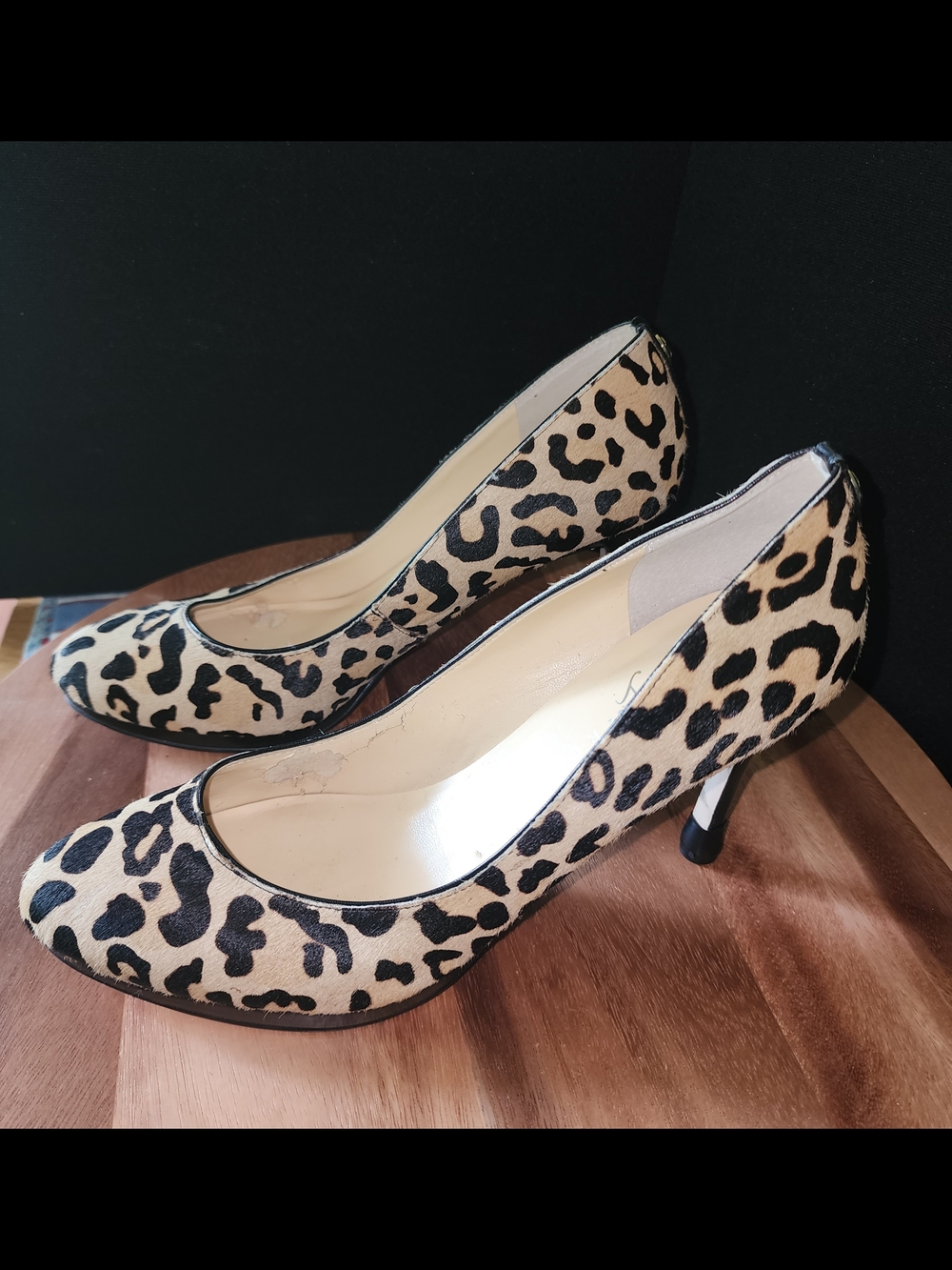 Ivanka Trump Leopard Print Pumps - Tan and Black